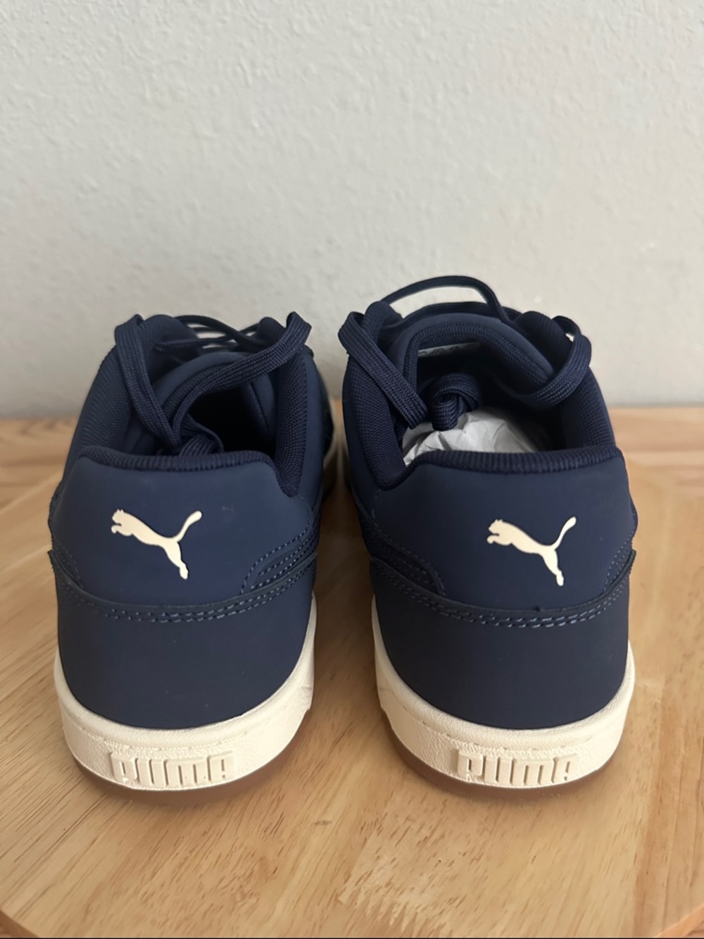 Puma Navy Blue and White Low-Top Sneakers - Picture 5 of 7